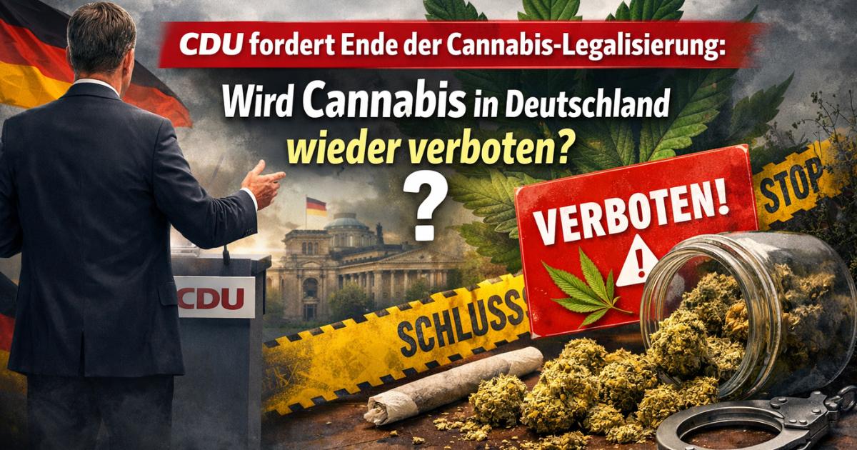 CDU fordert Ende der Cannabis-Legalisierung: Was die Debatte aus Hamburg jetzt wirklich für Deutschland bedeutet CDU fordert Ende der Cannabis-Legalisierung – wird Cannabis in Deutschland 2026 wieder verboten? Titelbild zur aktuellen Debatte über Cannabisgesetz und Legalisierung in Deutschland