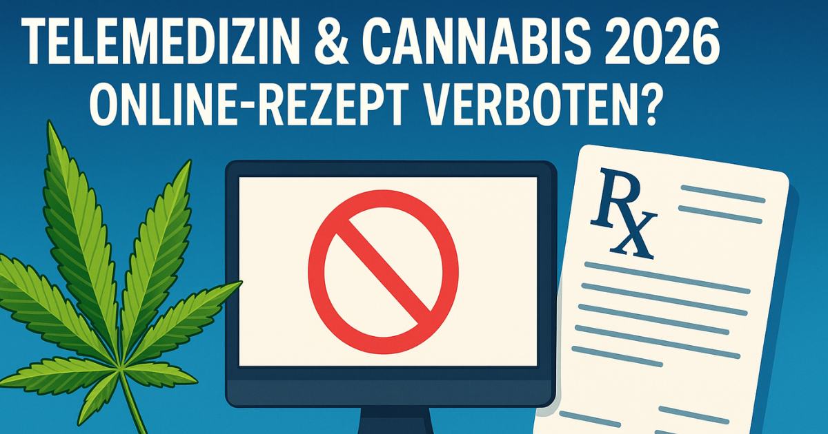 Telemedizin & Cannabis 2026: Wird das Online-Rezept verboten? Telemedizin und Cannabis 2026 – wird das Online-Rezept verboten? Übersicht zu geplanten Gesetzesänderungen und Versandverbot.