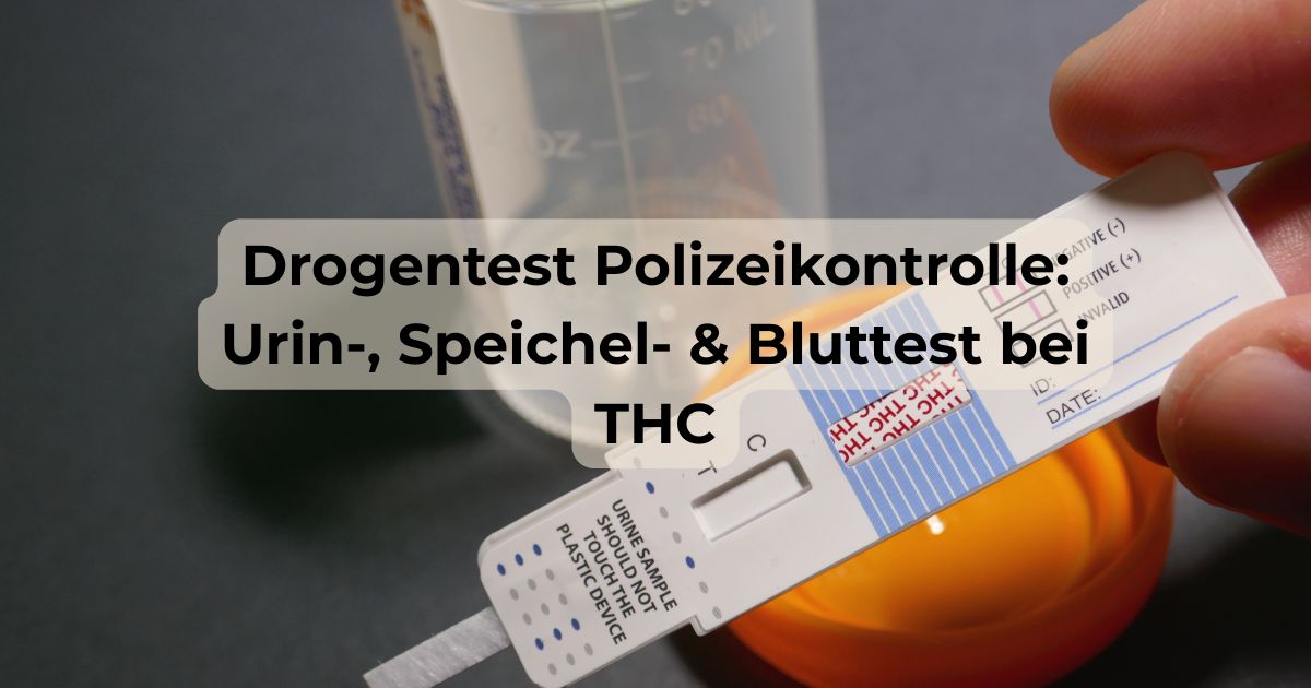 Drogentest bei der Polizeikontrolle: Urintest, Speicheltest & Bluttest bei Cannabis – Ablauf und deine Rechte Person hält einen THC-Speicheltest für eine Polizeikontrolle in der Hand