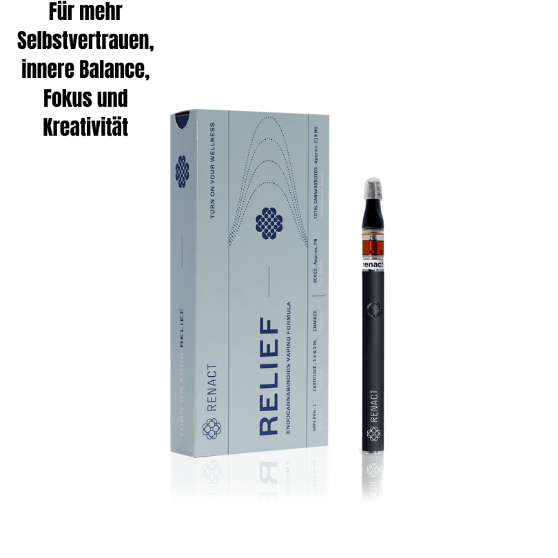 Cannabis Vape Pen Renact Relief – Für Fokus, Kreativität & innere Stärke Cannabis Vape Pen Renact Relief – Für Fokus, Kreativität & innere Stärke