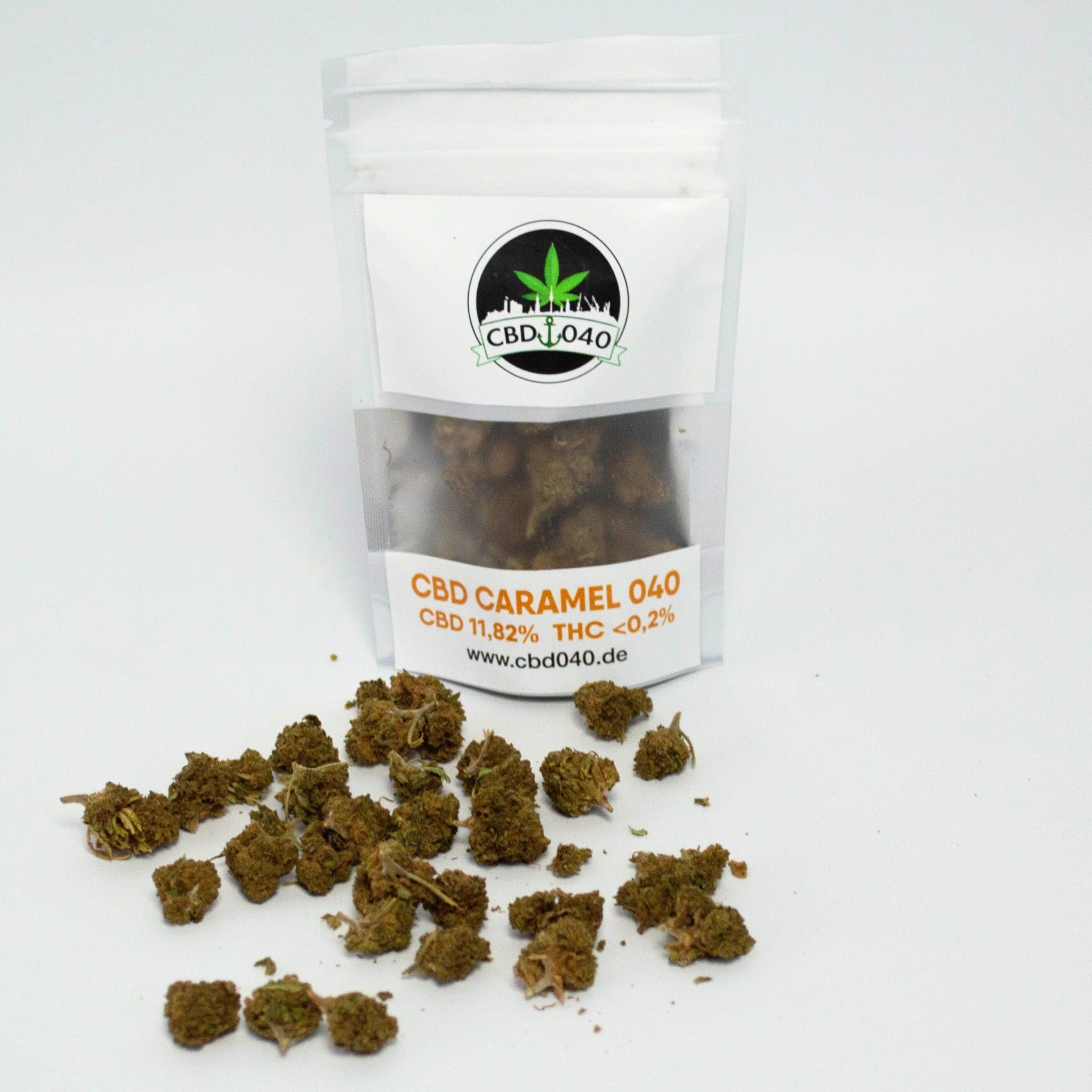 Caramel CBD Blüten Indoor CBD Blüten Caramel mit weißem Hintergrund 3