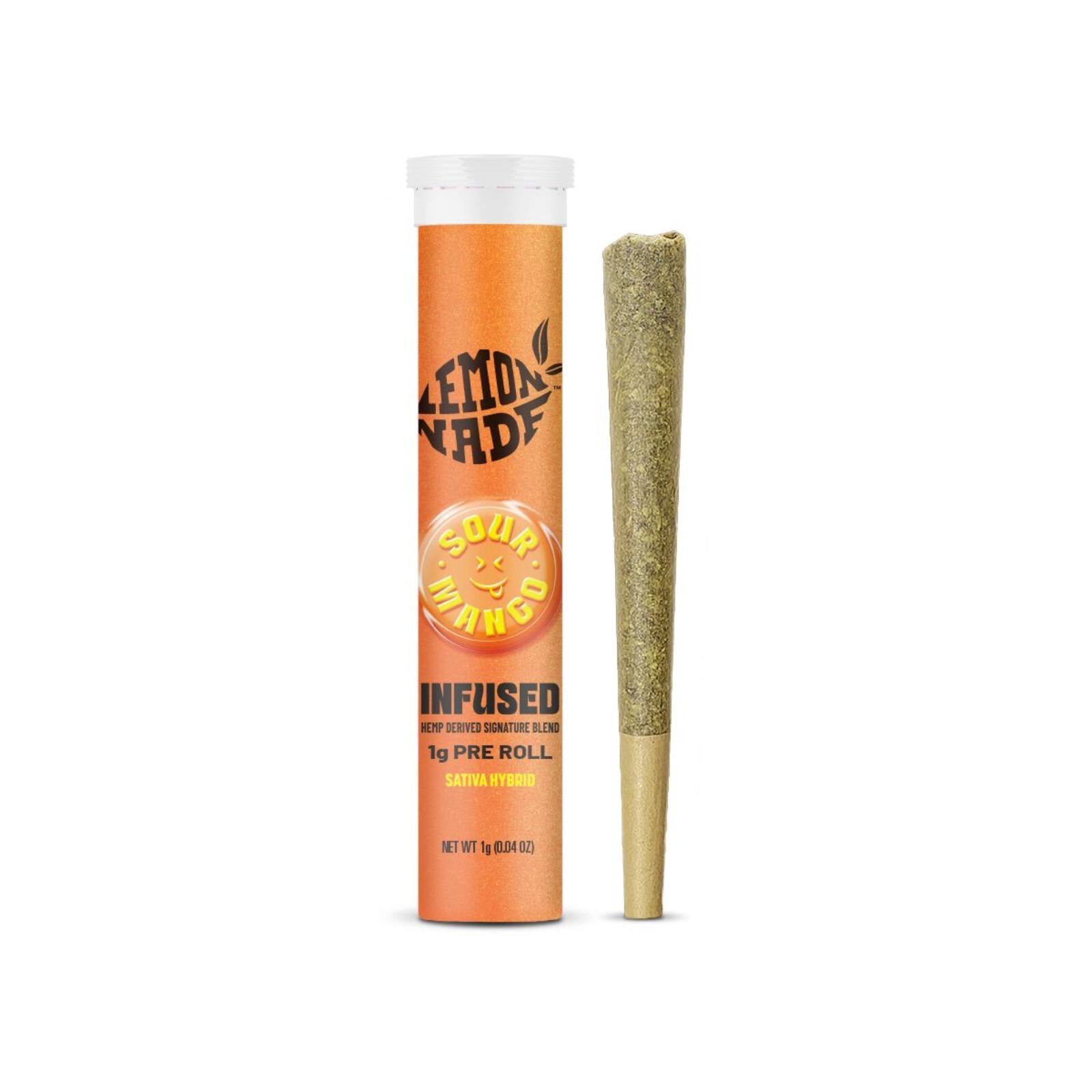 CBD INFUSED Pre Rolled Joint Sour Mango Extra Strong 1g fertig gerollt ohne Tabak und Nikotin, Sativa Hybrid CBD INFUSED Pre Rolled Joint Extra Strong 1g Sour Mango Sativa Hybrid fertig gerollt ohne Tabak und Nikotin