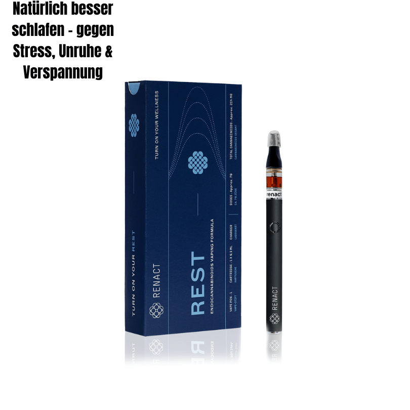 Renact Rest Vape Pen Set – natürliche Hilfe bei Schlafproblemen, Stress und innerer Unruhe, ohne THC Renact Rest Vape Pen Set – natürliche Hilfe bei Schlafproblemen, Stress und innerer Unruhe, ohne THC