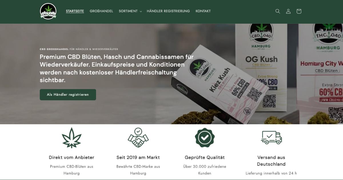 CBD Grosshandel in Deutschland bei CBD040 B2B