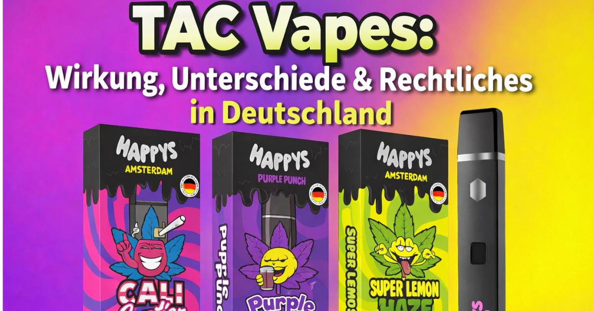 TAC Vapes bei CBD040 – Wirkung, Unterschiede zu THC Vapes und rechtliche Hinweise für Deutschland