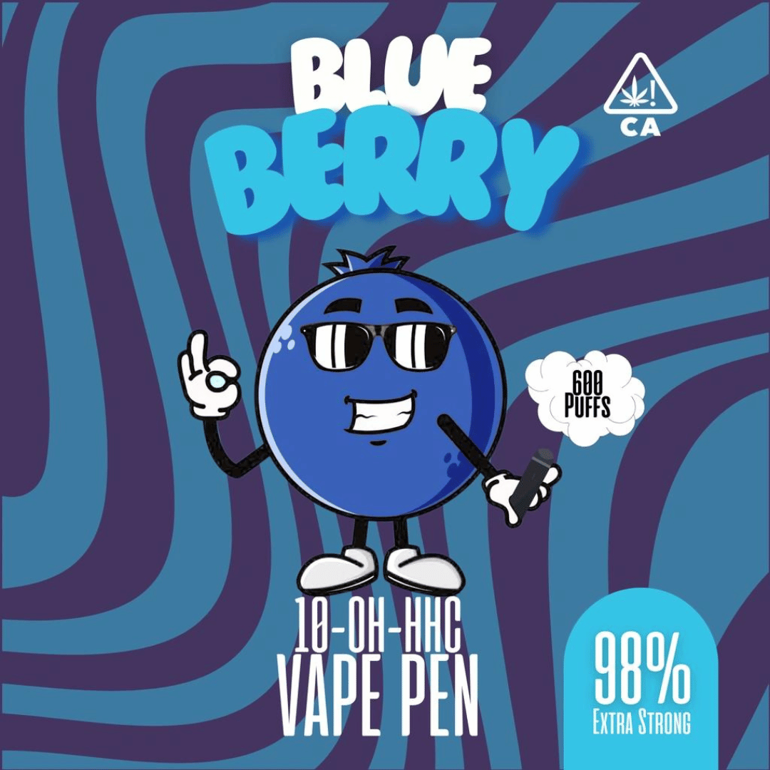 10-OH-HHC Vape Pen - Blueberry - 98% 10-OH-HHC - Cali Vape Pen - Extra Strong