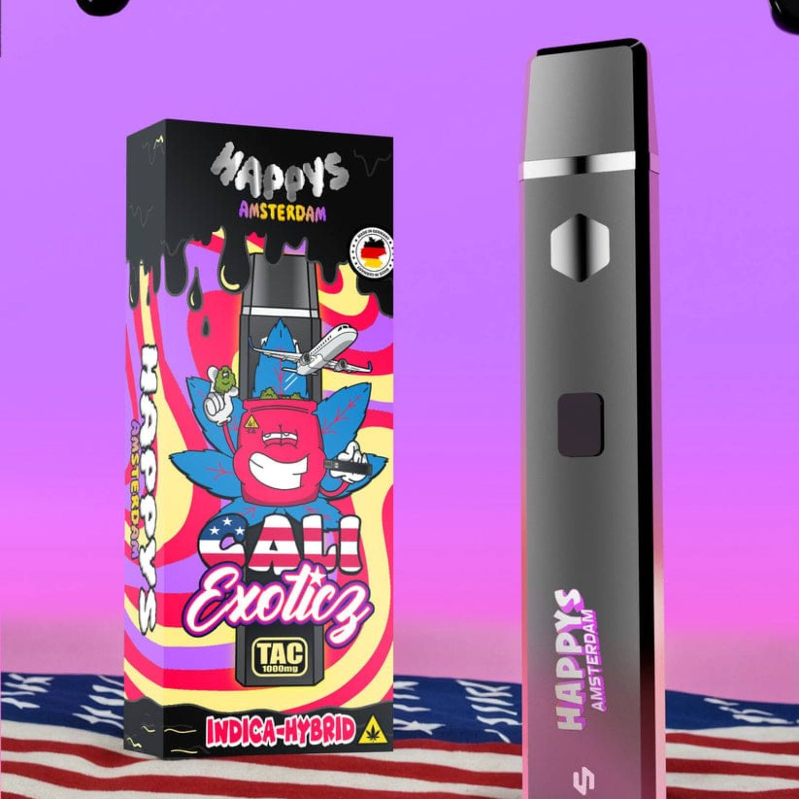 Cali Exoticz TAC Cannabis Vape 1000 mg – Indica-Hybrid Einweg Vape Made in Germany, 10-OH-HHC Alternative, CBD Vape ohne Rezept