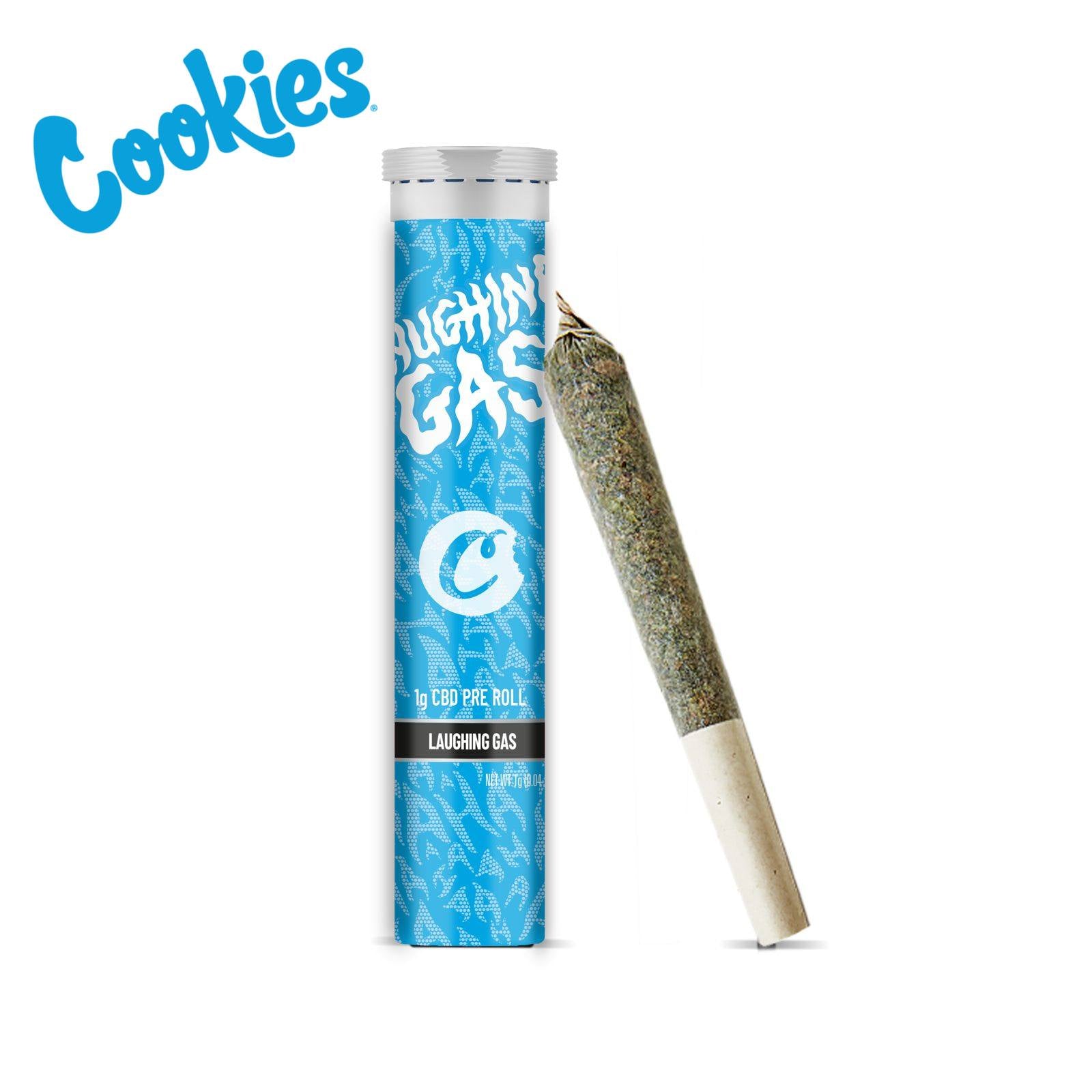CBD Pre Rolled fertig gerollter Joint von Cookies aus Kalifornien, Sorte Laughing Gas. Cannabis ohne Rezept kaufen.