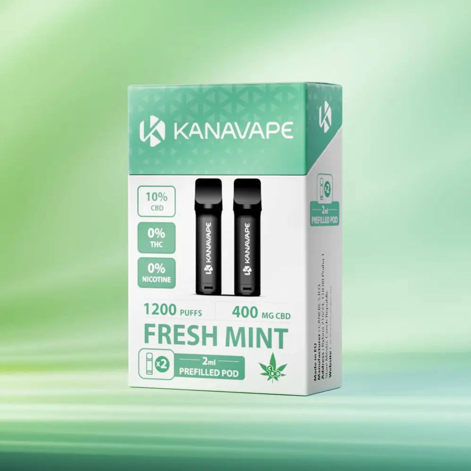 Elfbar CBD Pods Fresh Mint mit 10 Prozent CBD und 1200 Zügen kaufen