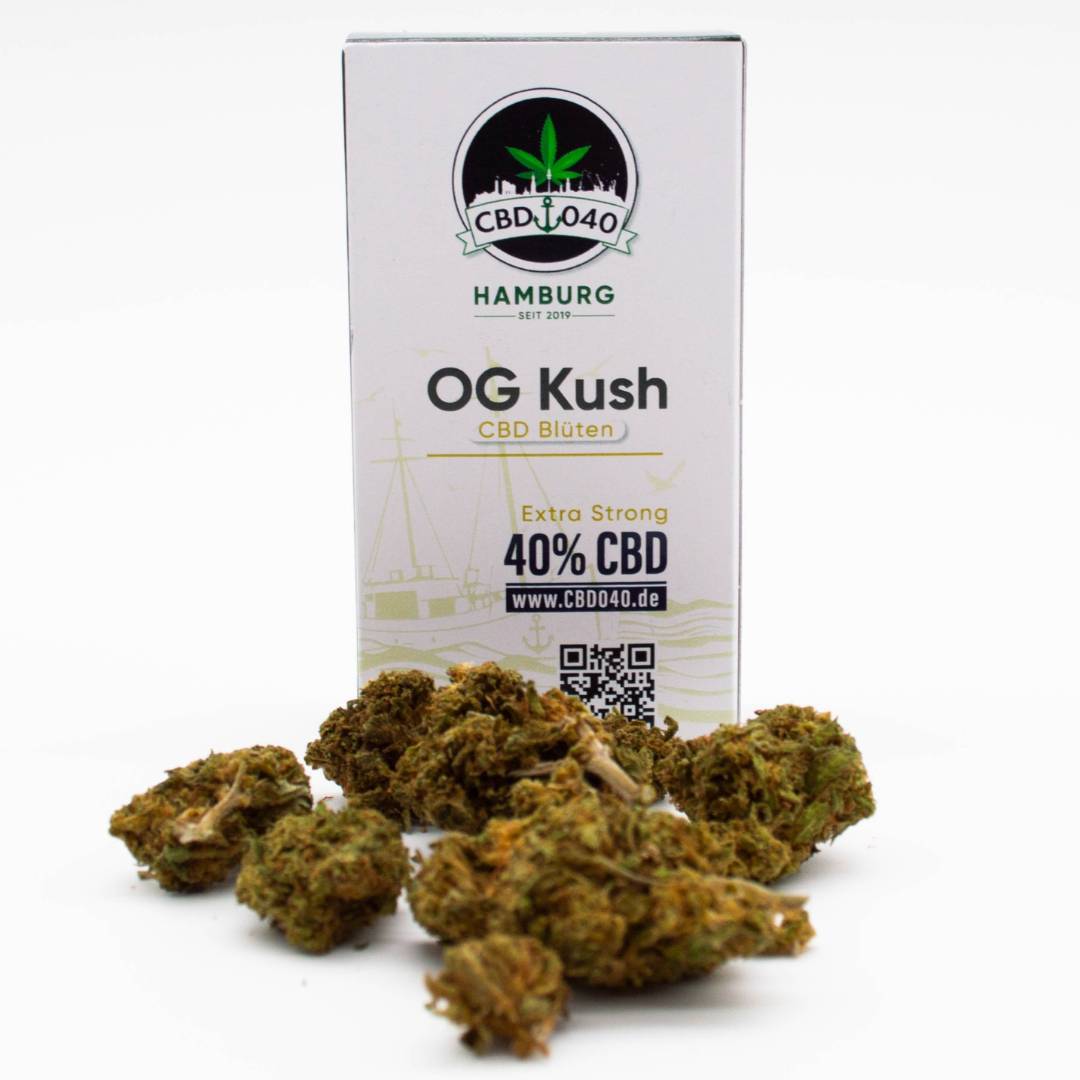 CBD Blüten der OG Kush Extra Strong  – CBD Blüten kaufen bei CBD 040, legal bestellen ohne Rezept, Zahlung mit Klarna & Rechnung möglich