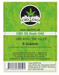 OG Kush 040 - CBD Blüten Indoor Extra Strong mit 40% CBD