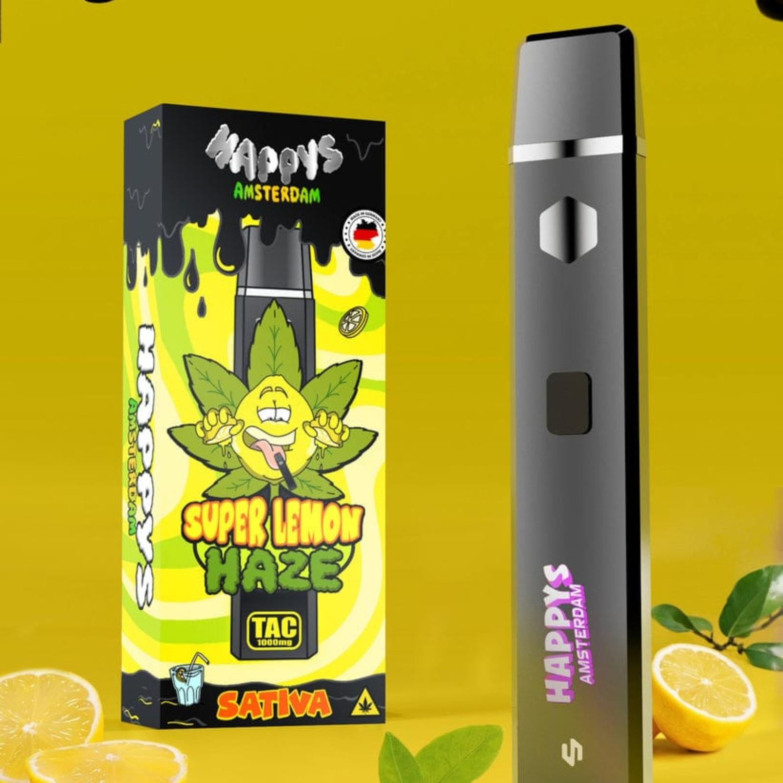 Super Lemon Haze TAC Cannabis Vape 1000 mg – Sativa Einweg CBD Vape, 10-OH-HHC Alternative, Cannabis ohne Rezept