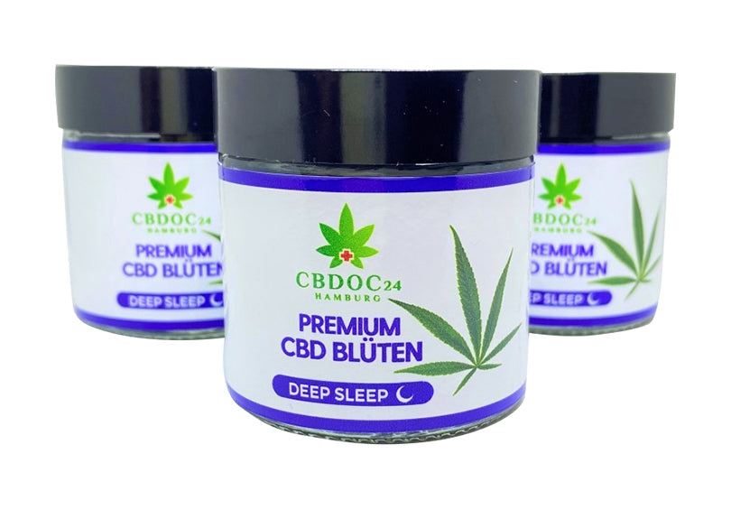Wieder verfügbar! | CBD Blüten Deep Sleep im Glas | Premium CBD Blüten